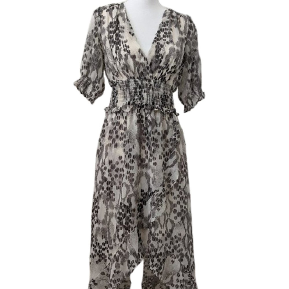 3/$30 NWT Express Black and White High Low Midi Dress
